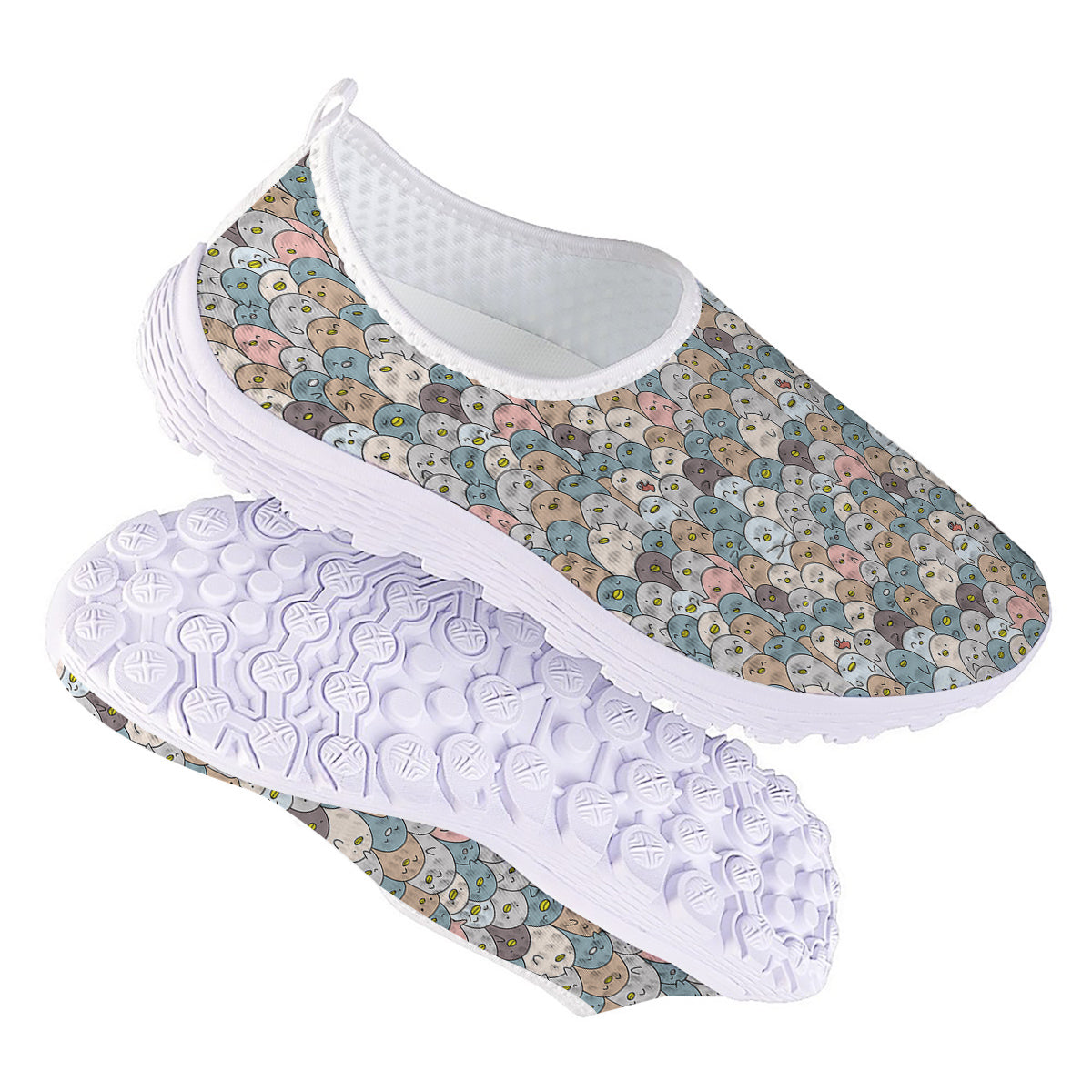 Penguin Cute Colorful Print Pattern Nurse Shoes-grizzshop