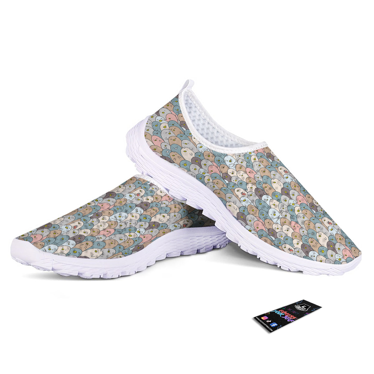 Penguin Cute Colorful Print Pattern Nurse Shoes-grizzshop