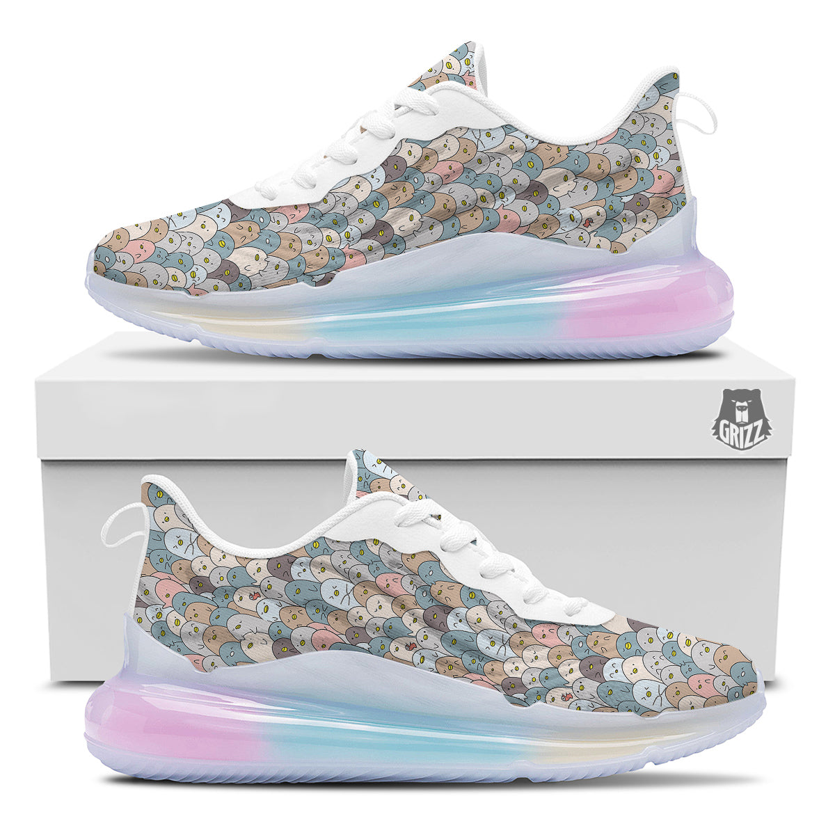 Penguin Cute Colorful Print Pattern Running Sneakers-grizzshop