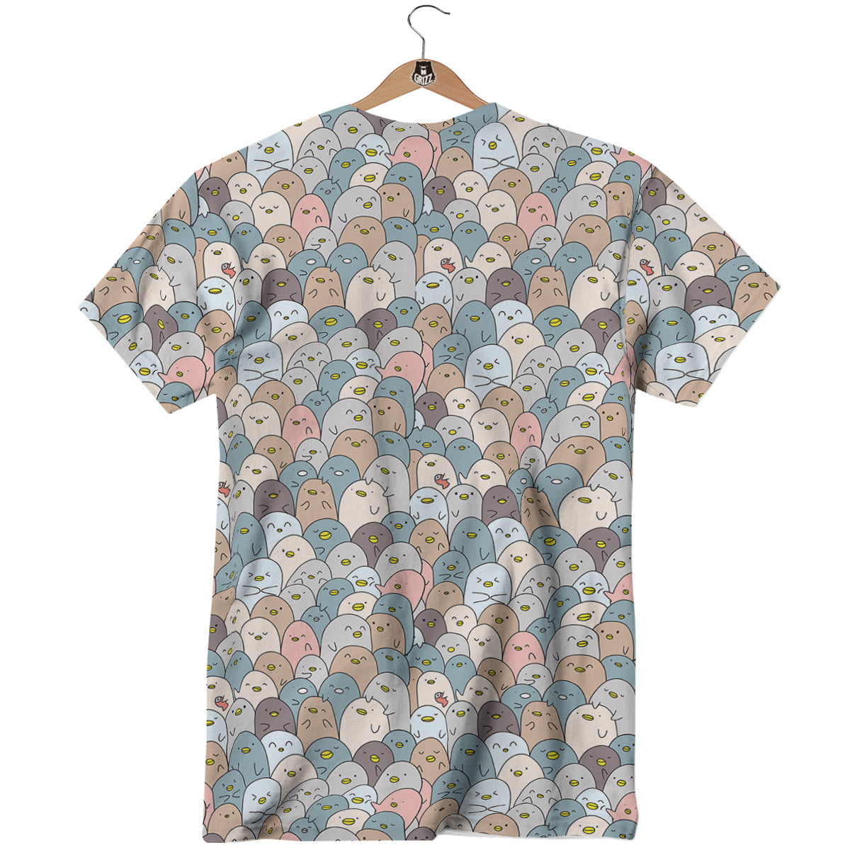 Penguin Cute Colorful Print Pattern T-Shirt-grizzshop