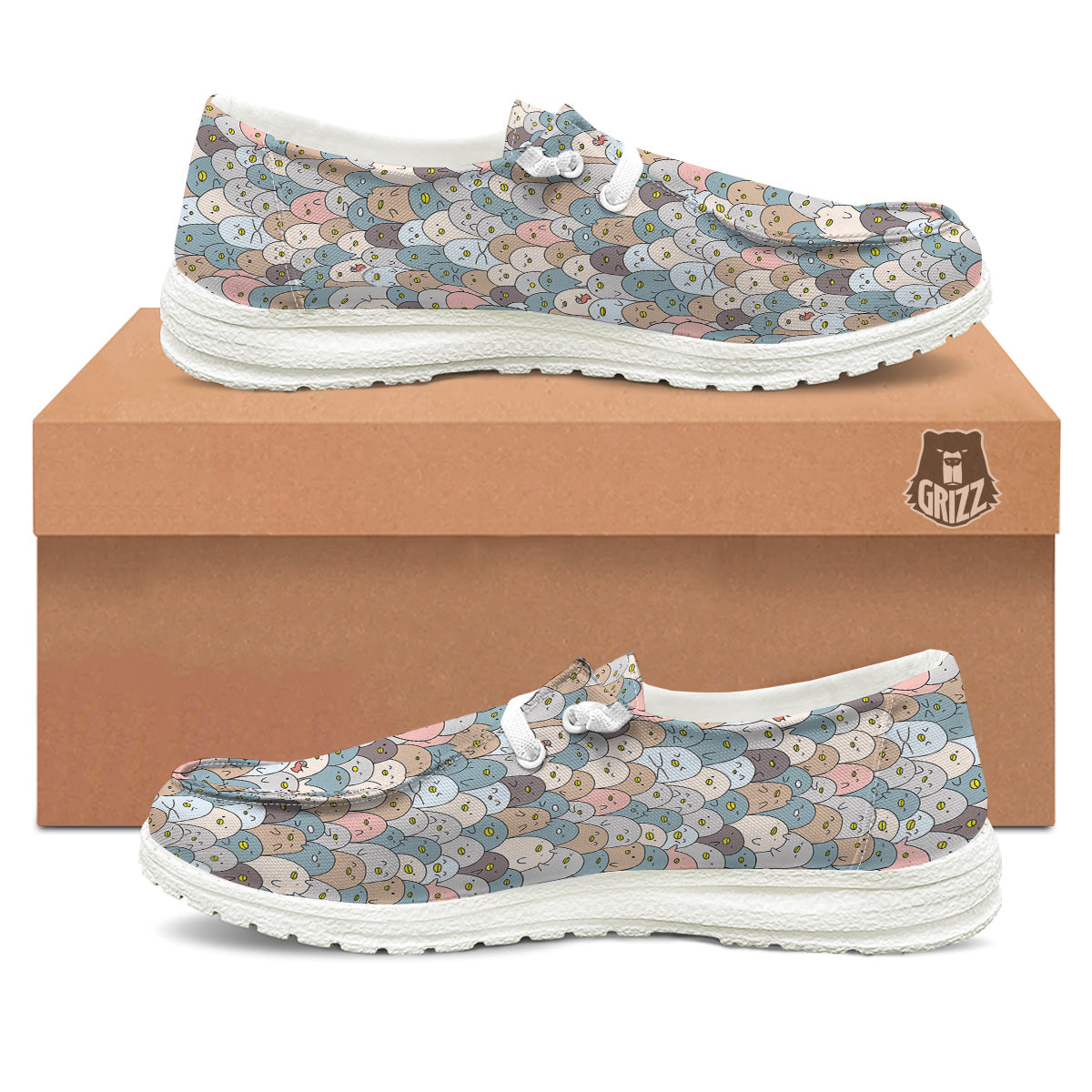 Penguin Cute Colorful Print Pattern White Loafers-grizzshop