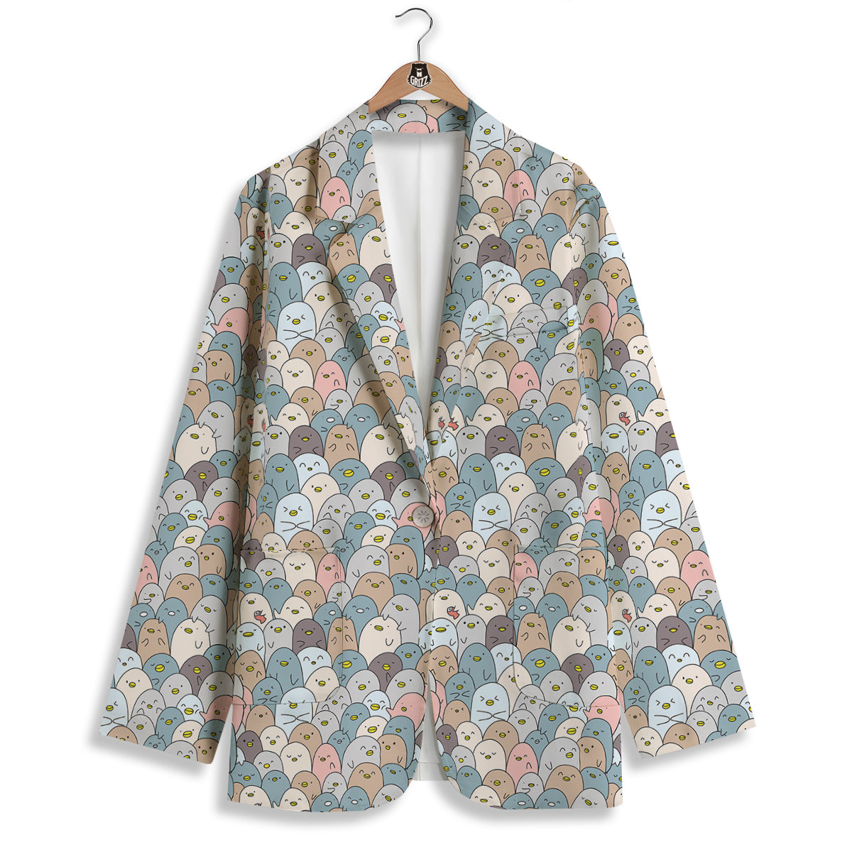 Penguin Cute Colorful Print Pattern Women's Blazer-grizzshop