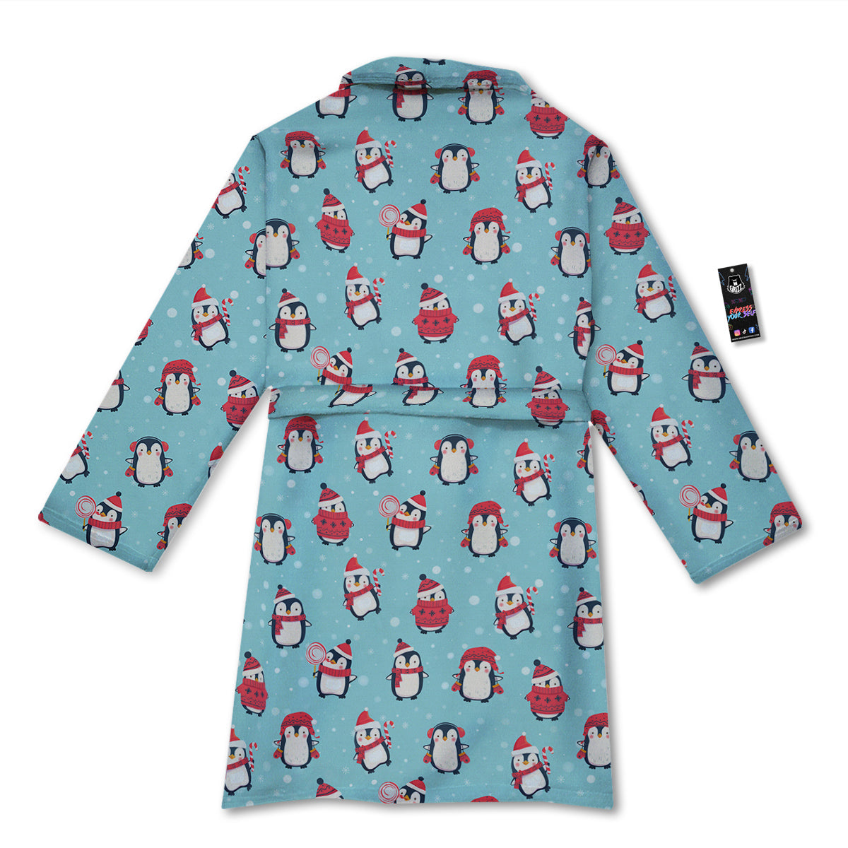Penguin Cute Snowy Print Pattern Bathrobe-grizzshop