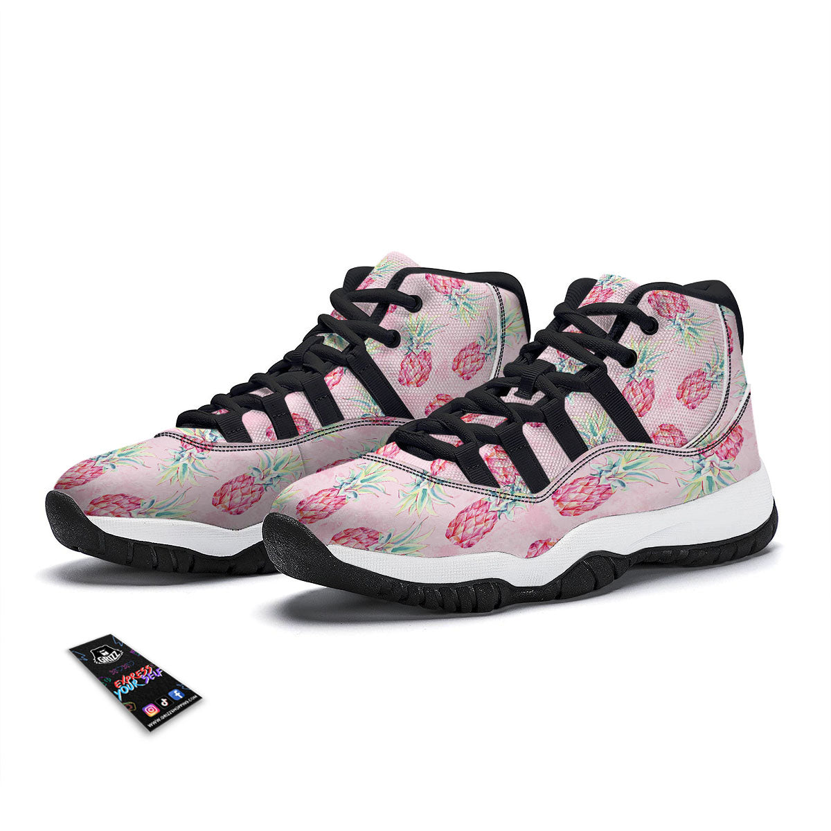 Penguin Cute Snowy Print Pattern Black Bball Shoes-grizzshop