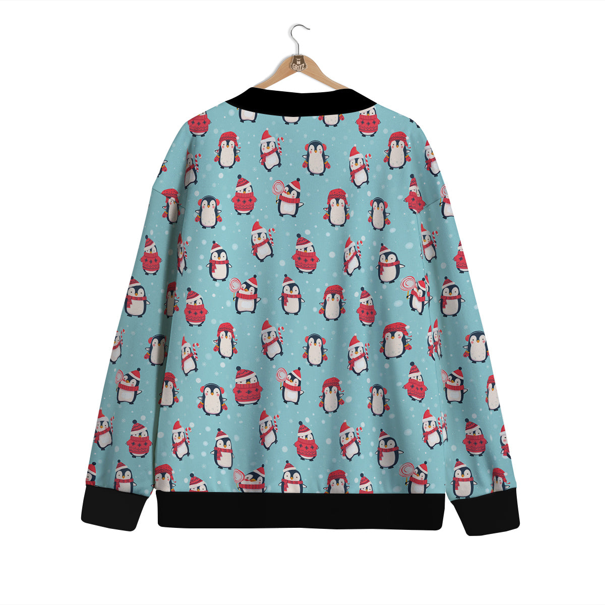 Penguin Cute Snowy Print Pattern Cardigan-grizzshop