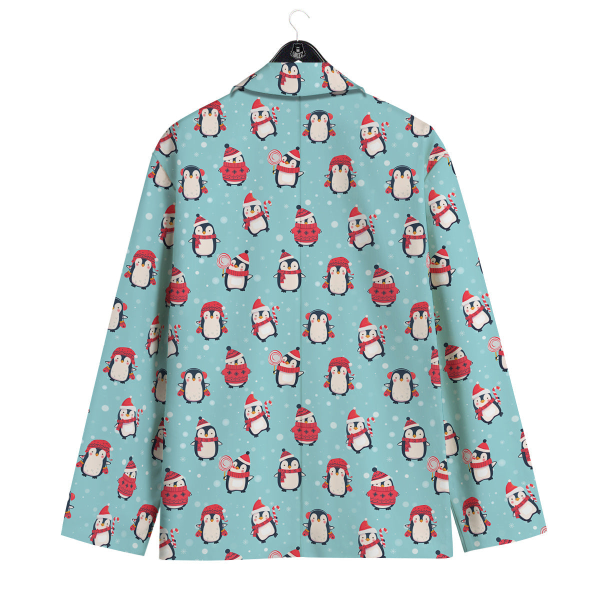 Penguin Cute Snowy Print Pattern Men's Sport Coat-grizzshop