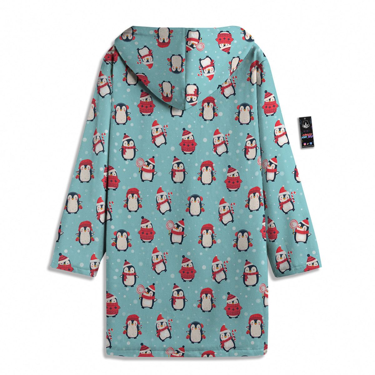 Penguin Cute Snowy Print Pattern Men's Windbreaker Jacket-grizzshop