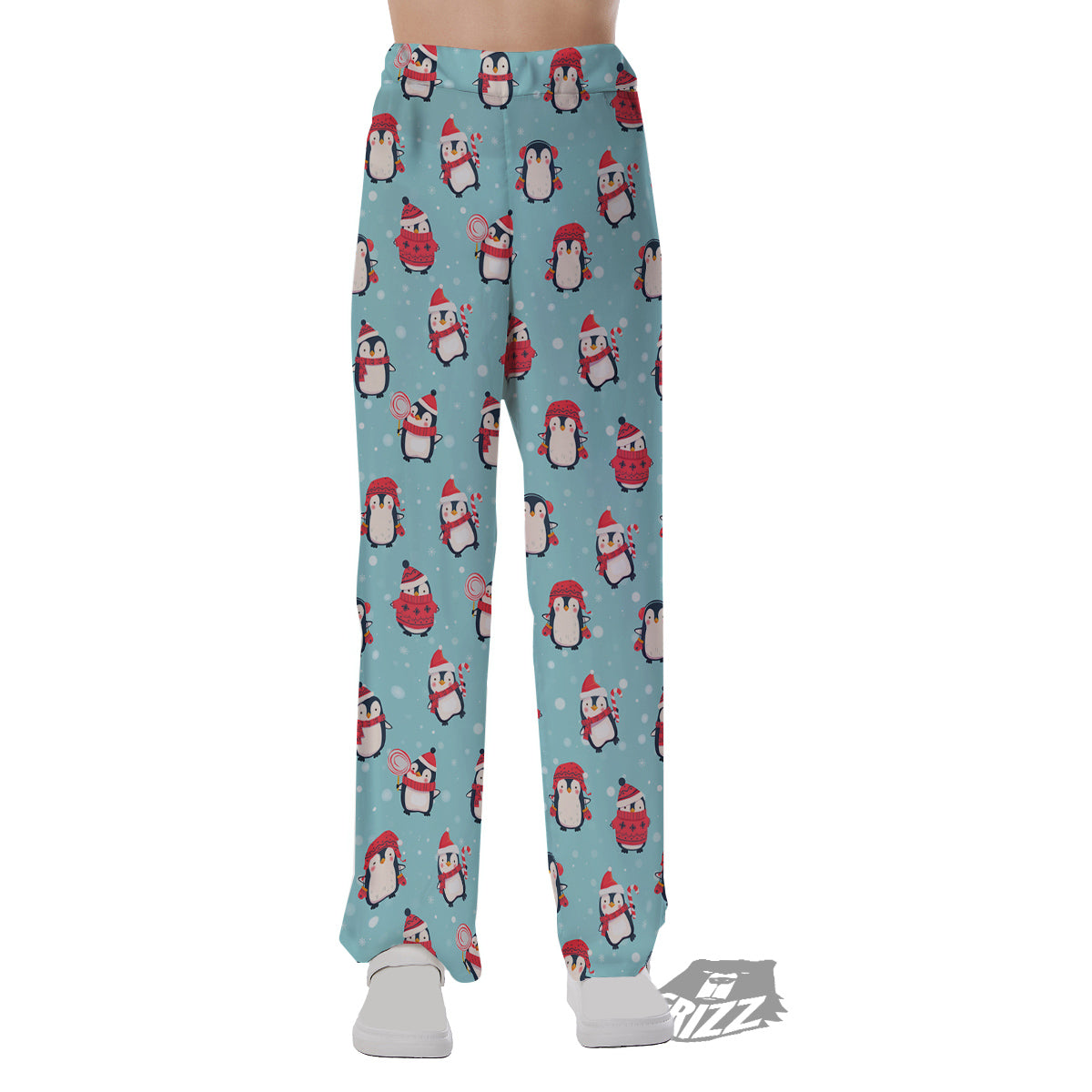 Penguin Cute Snowy Print Pattern Pajama Pants-grizzshop