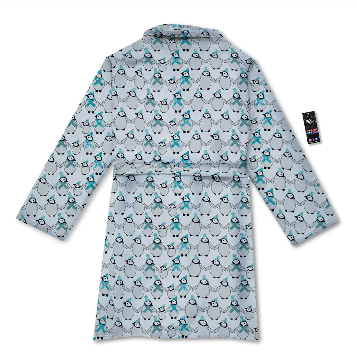 Penguin Emperor Cartoon Print Pattern Bathrobe-grizzshop