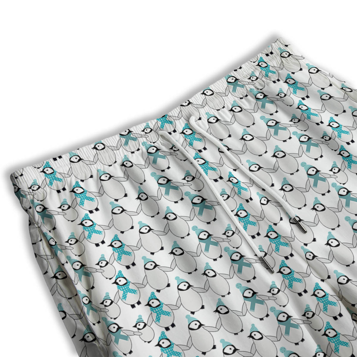 Penguin Emperor Cartoon Print Pattern Men's Athletic Shorts