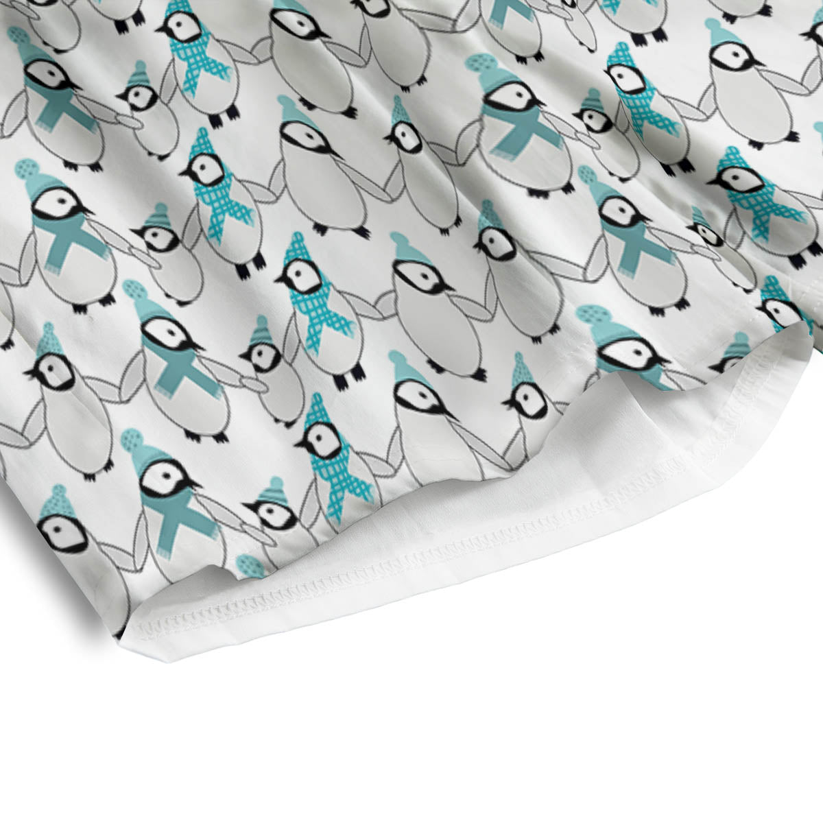 Penguin Emperor Cartoon Print Pattern Men's Athletic Shorts