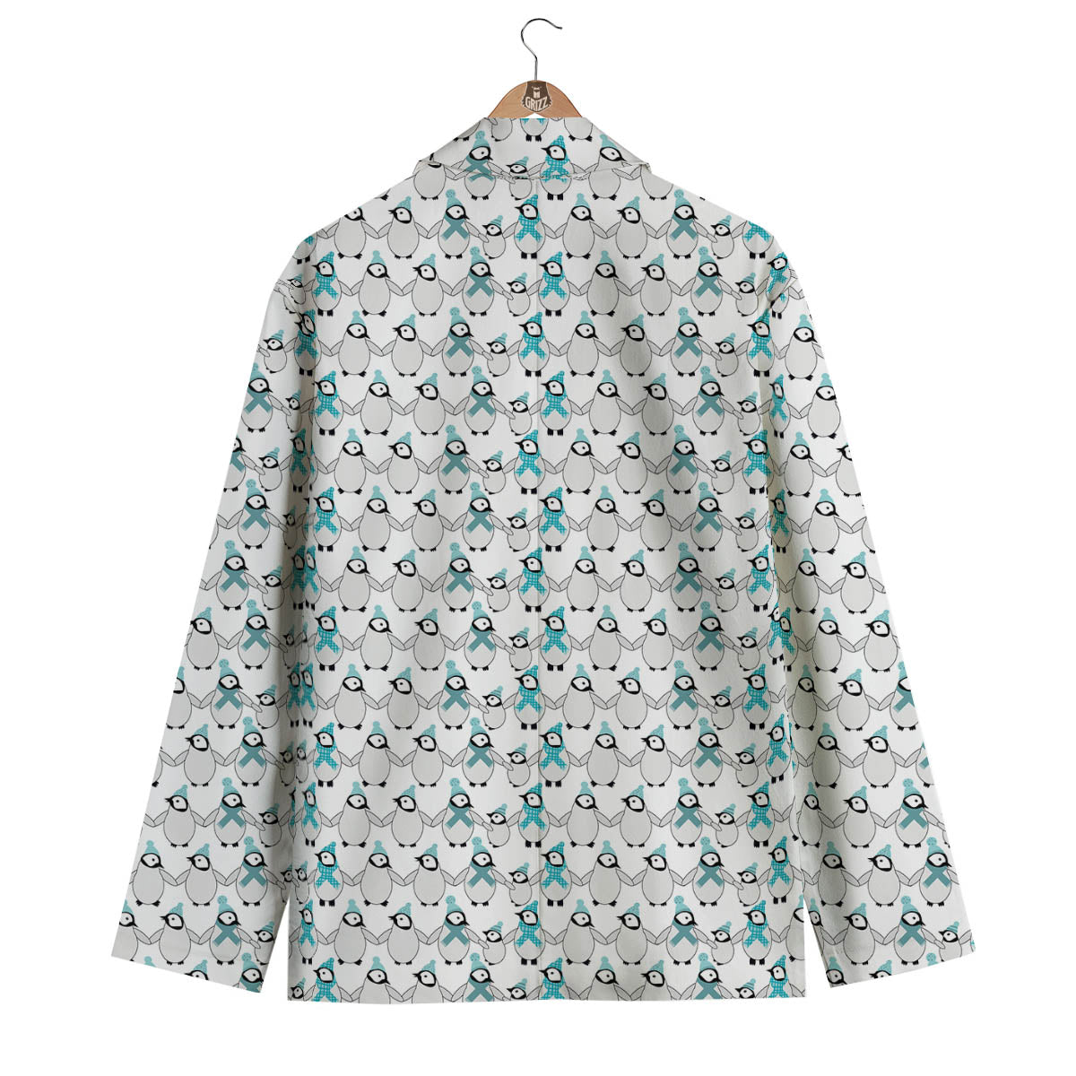 Penguin Emperor Cartoon Print Pattern Men's Blazer-grizzshop