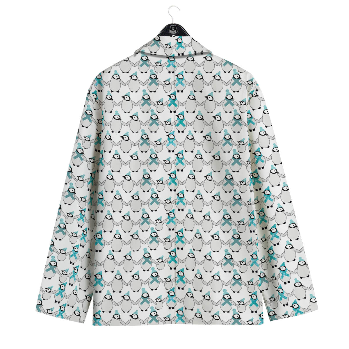 Penguin Emperor Cartoon Print Pattern Men's Sport Coat-grizzshop