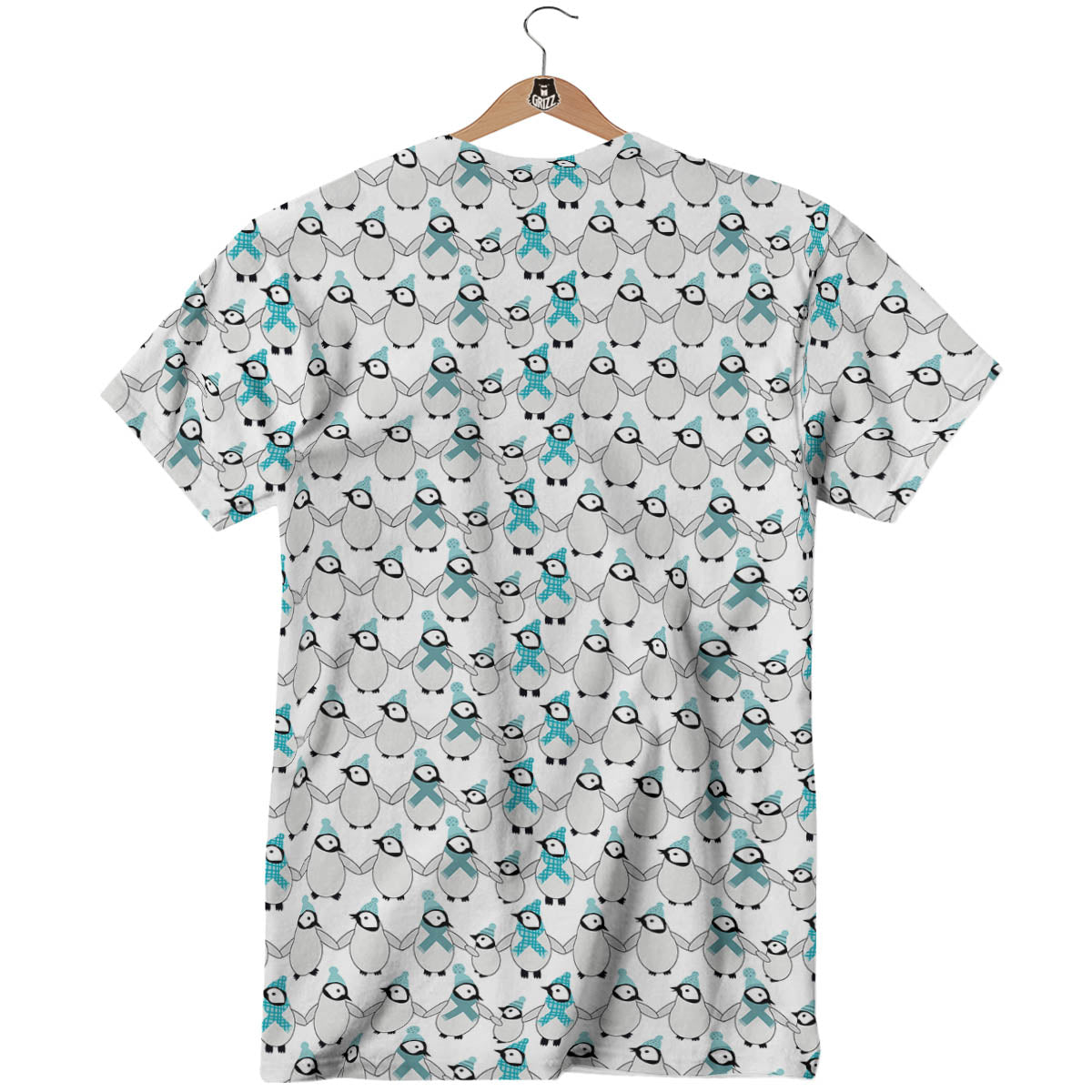 Penguin Emperor Cartoon Print Pattern T-Shirt-grizzshop
