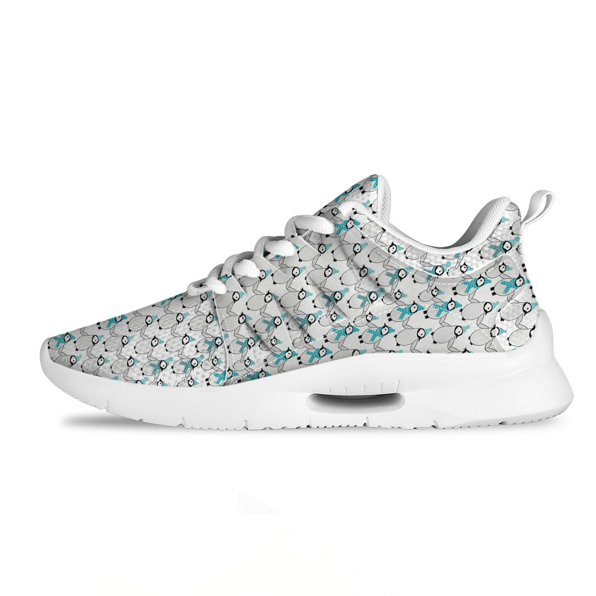 Penguin Emperor Cartoon Print Pattern Tennis Shoes-grizzshop