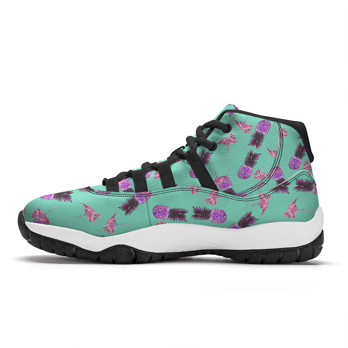 Penguin Face Cute Print Pattern Black Bball Shoes-grizzshop