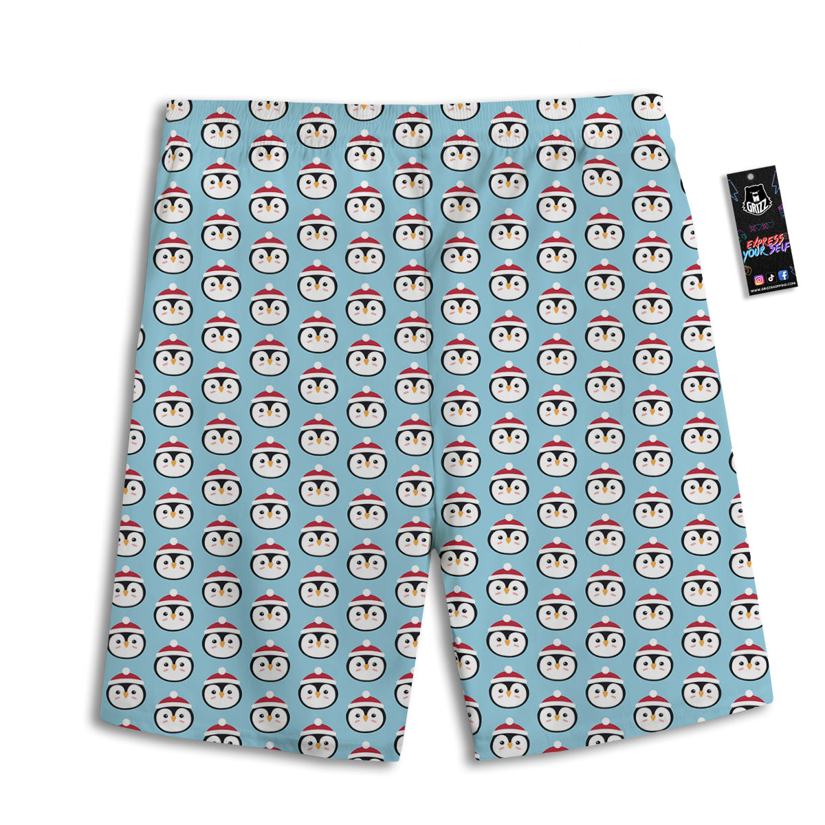 Playing Card King Of Hearts Print Men's Athletic Shorts