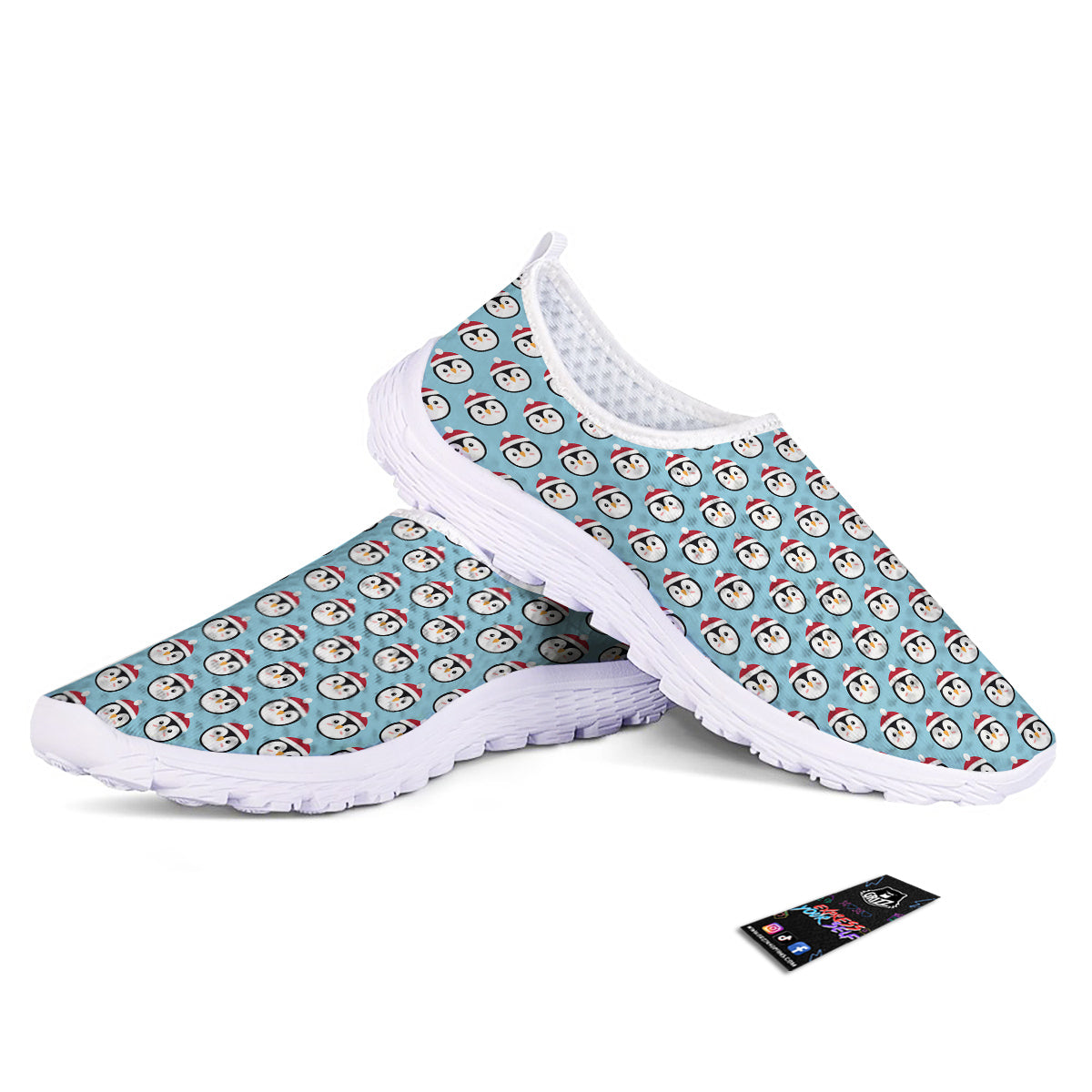 Penguin Face Cute Print Pattern Nurse Shoes-grizzshop