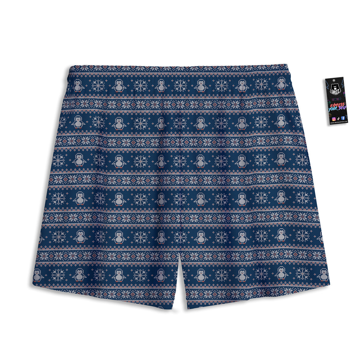 Orchid Drawing Print Pattern Mesh Shorts