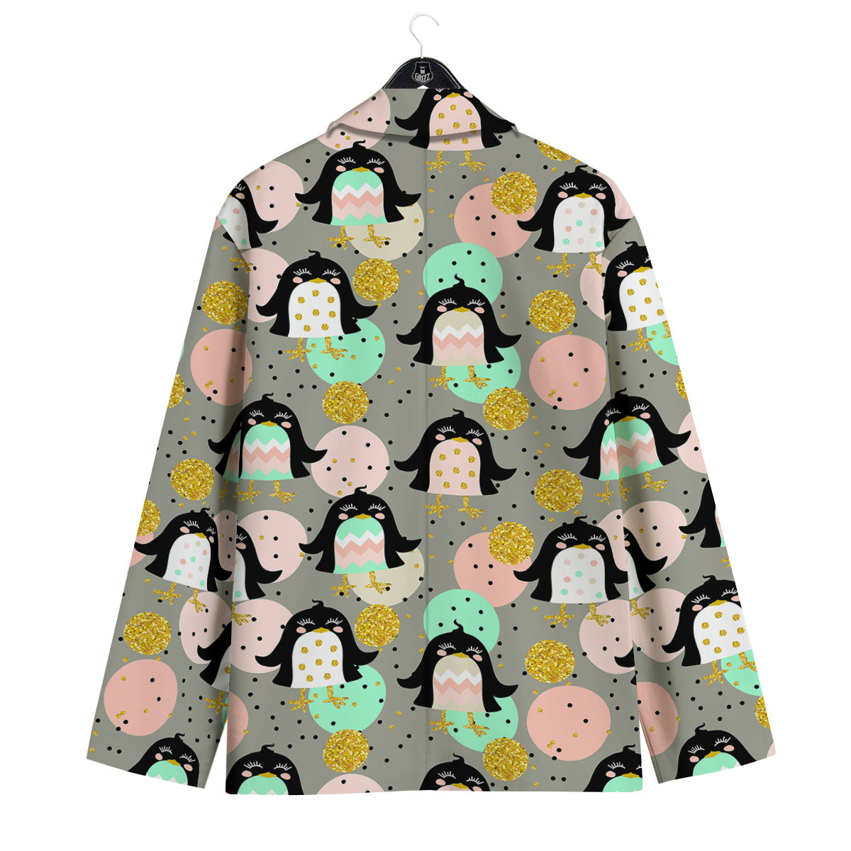 Penguin Pink Polka Print Pattern Men's Sport Coat-grizzshop
