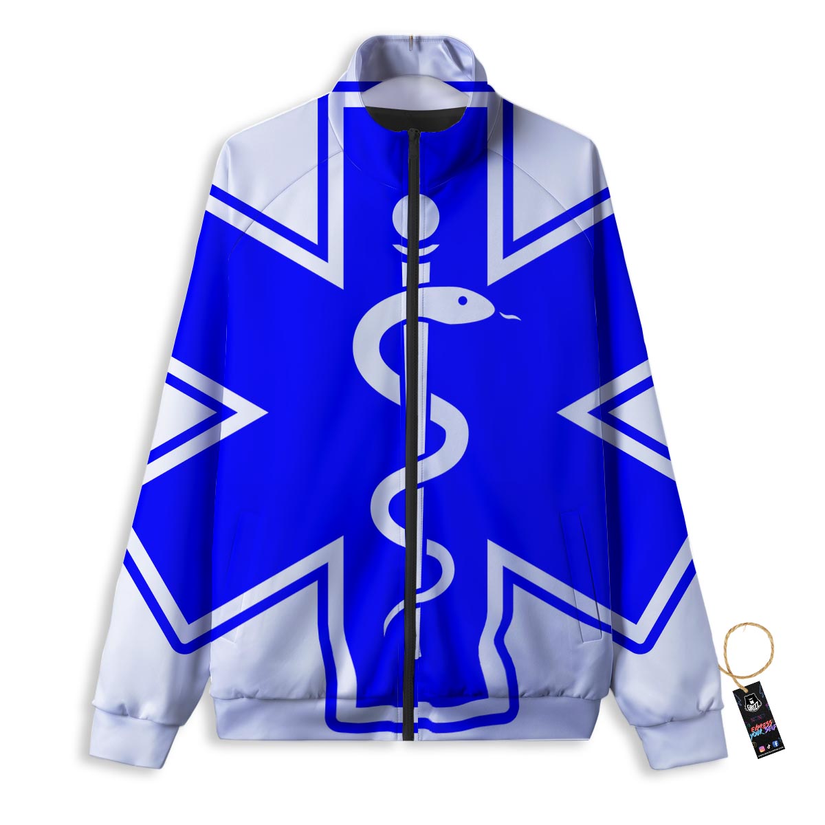Penguin Pink Polka Print Pattern Track Jacket-grizzshop