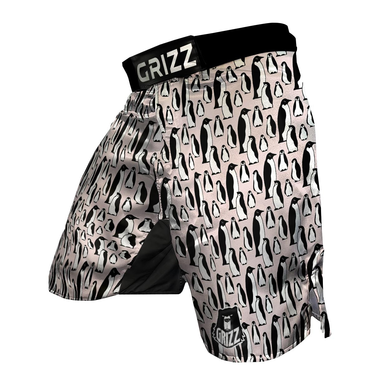 Penguin Print Pattern MMA Shorts-grizzshop