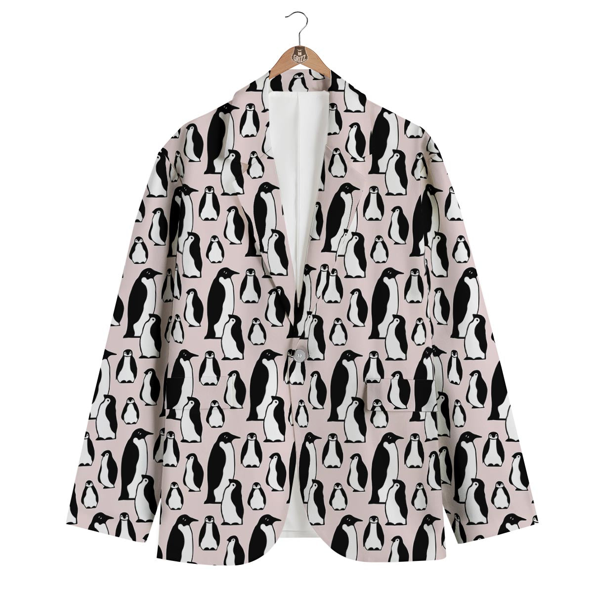 Penguin Print Pattern Men's Blazer-grizzshop