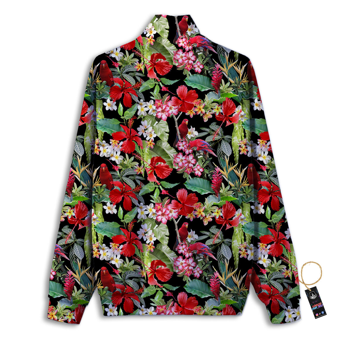 Penguin Red Snow Print Pattern Track Jacket-grizzshop