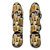 Penguin Waffle Pattern Print Muay Thai Shin Guards-grizzshop