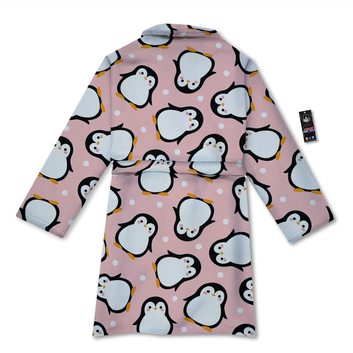 Penguin Xmas Print Pattern Bathrobe-grizzshop