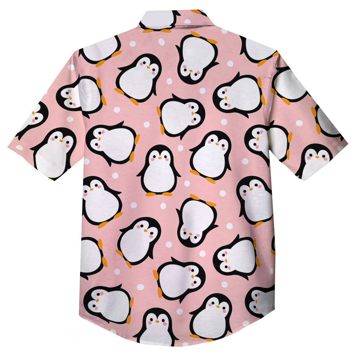 Penguin Xmas Print Pattern Button Up Shirt-grizzshop