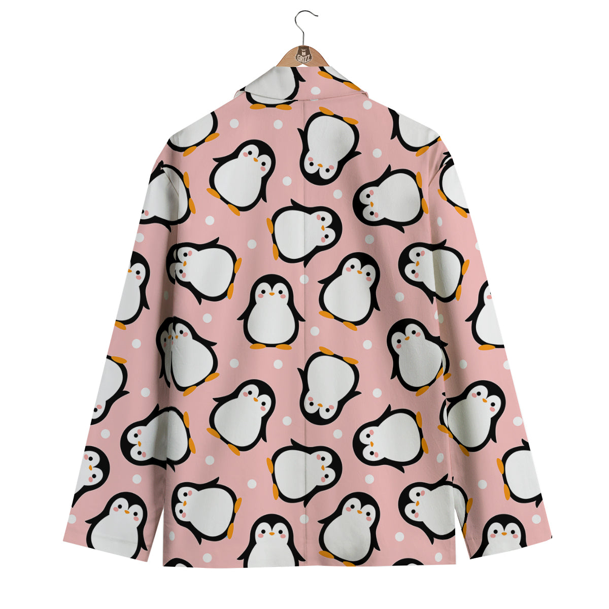 Penguin Xmas Print Pattern Men's Blazer-grizzshop