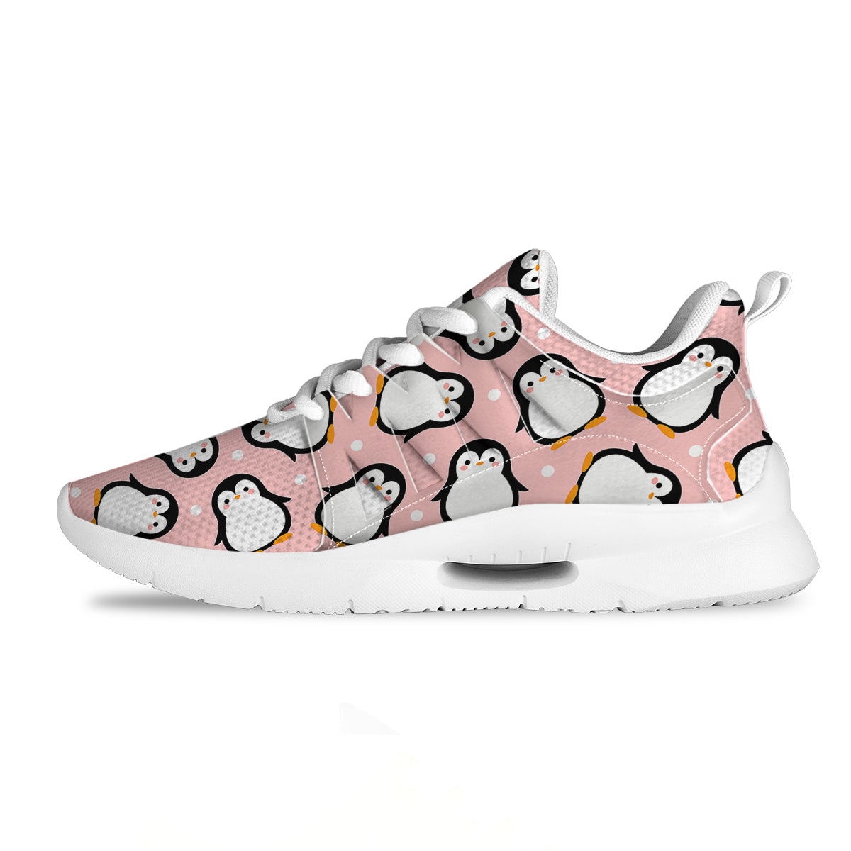 Penguin Xmas Print Pattern Tennis Shoes-grizzshop