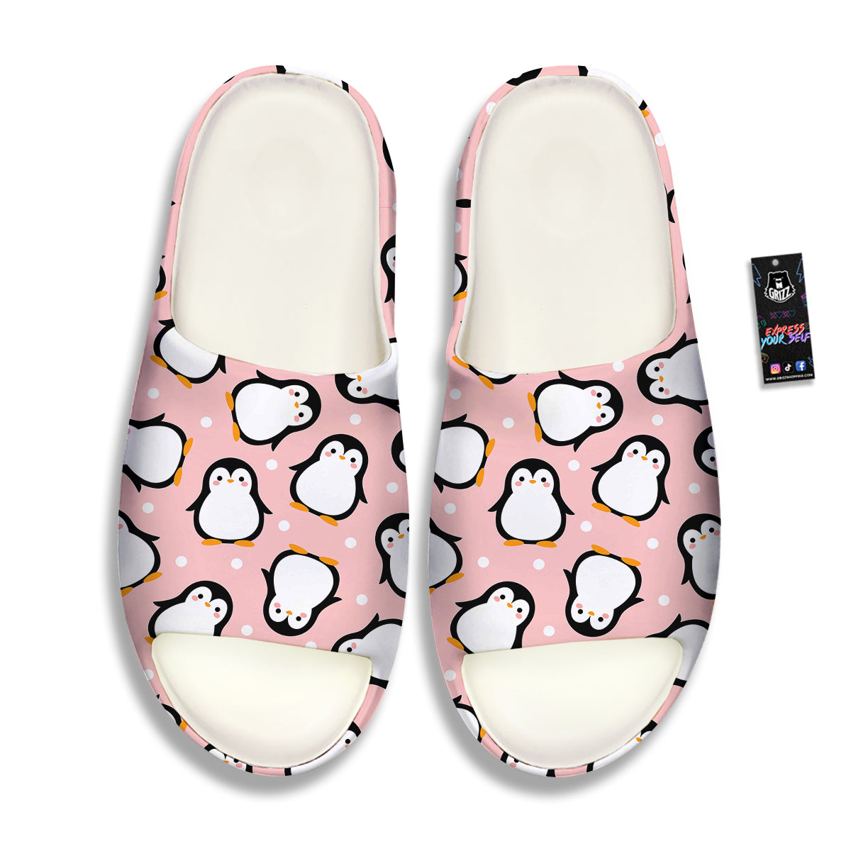 Penguin Xmas Print Pattern Sandals-grizzshop