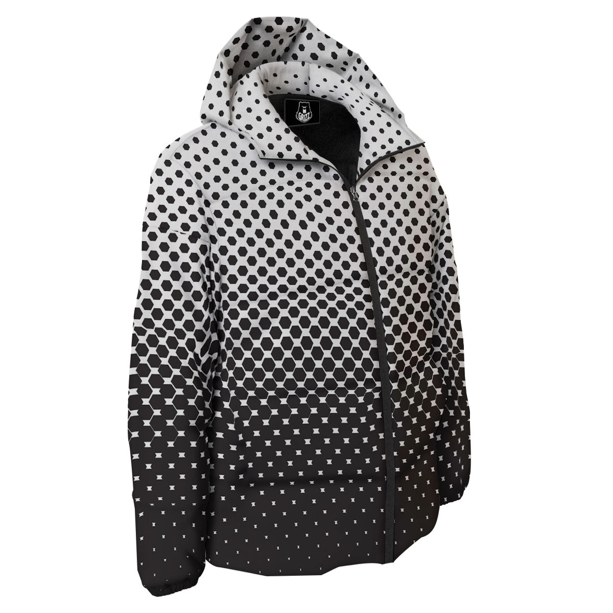 Pentagon Halftone Print Down Jacket-grizzshop