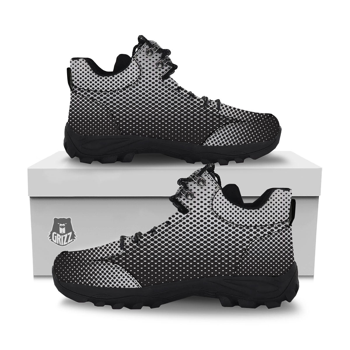 Pentagon Halftone Print Hiking Shoes-grizzshop