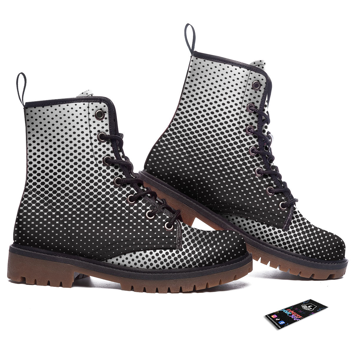 Pentagon Halftone Print Work Boots-grizzshop