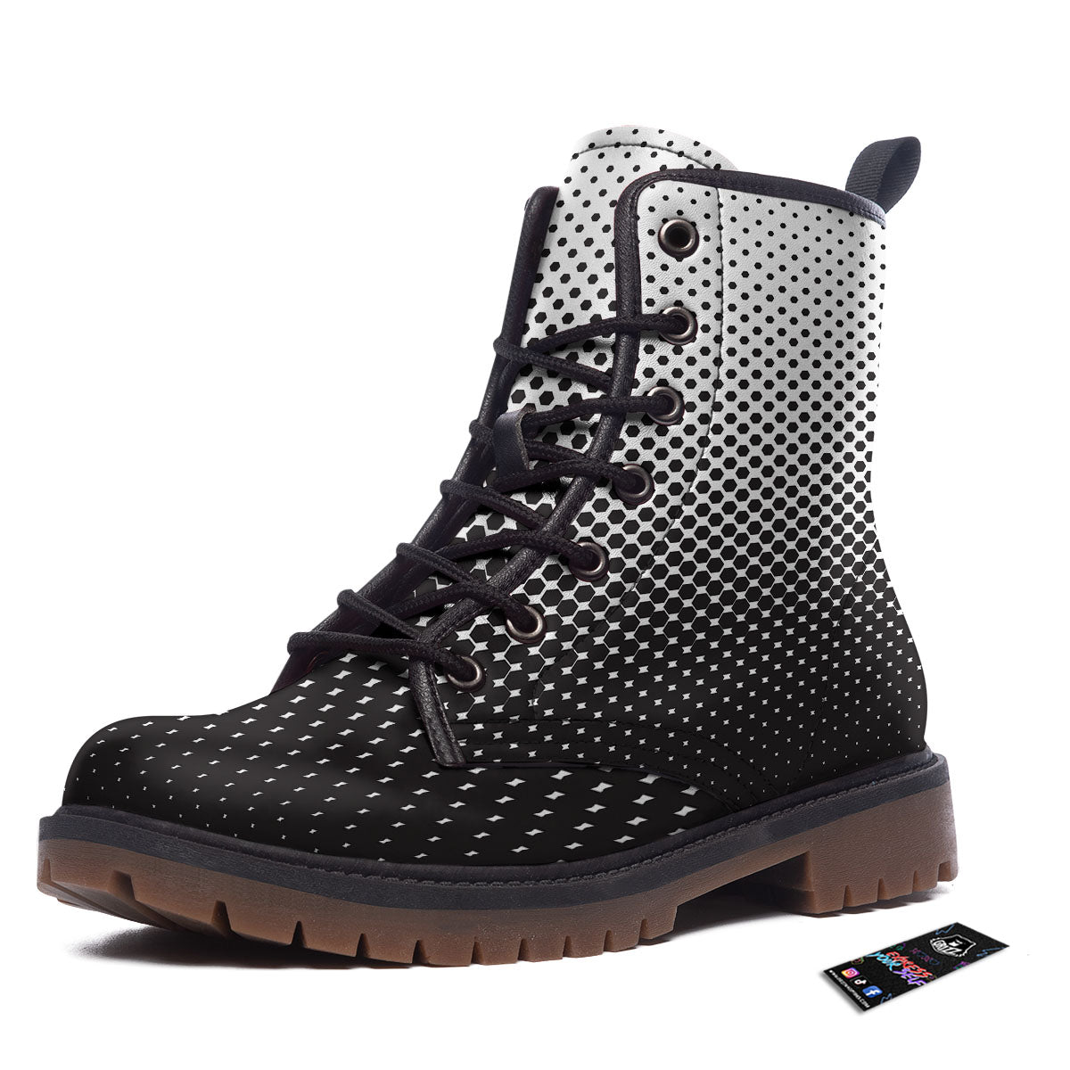 Pentagon Halftone Print Work Boots-grizzshop