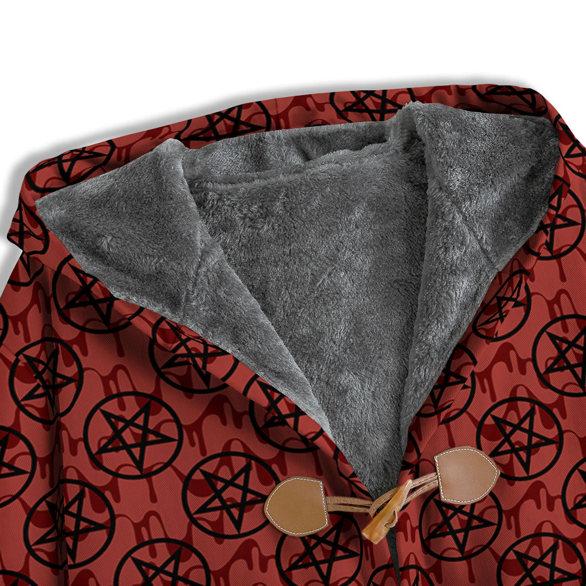 Pentagram Bloody Satanic Print Pattern Men's Windbreaker Jacket-grizzshop