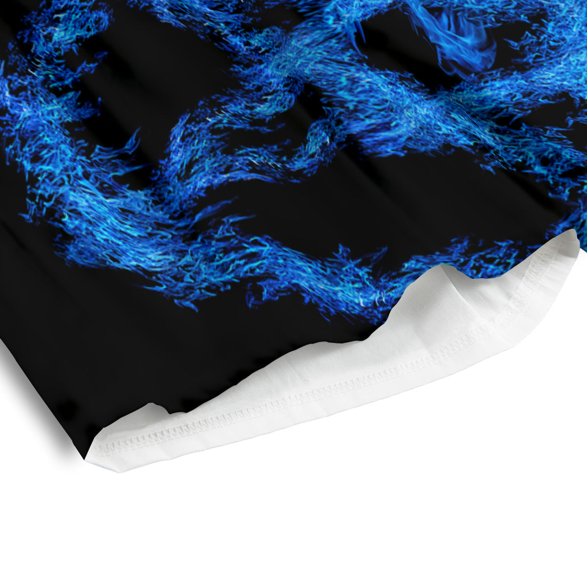 Pentagram Blue Flame Print Men's Athletic Shorts