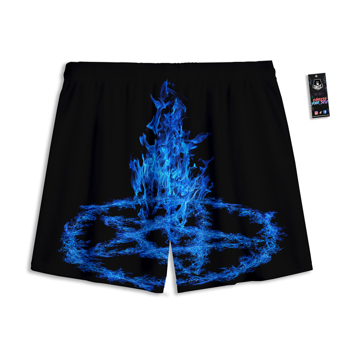 Orthodox Black And Gold Print Pattern Mesh Shorts