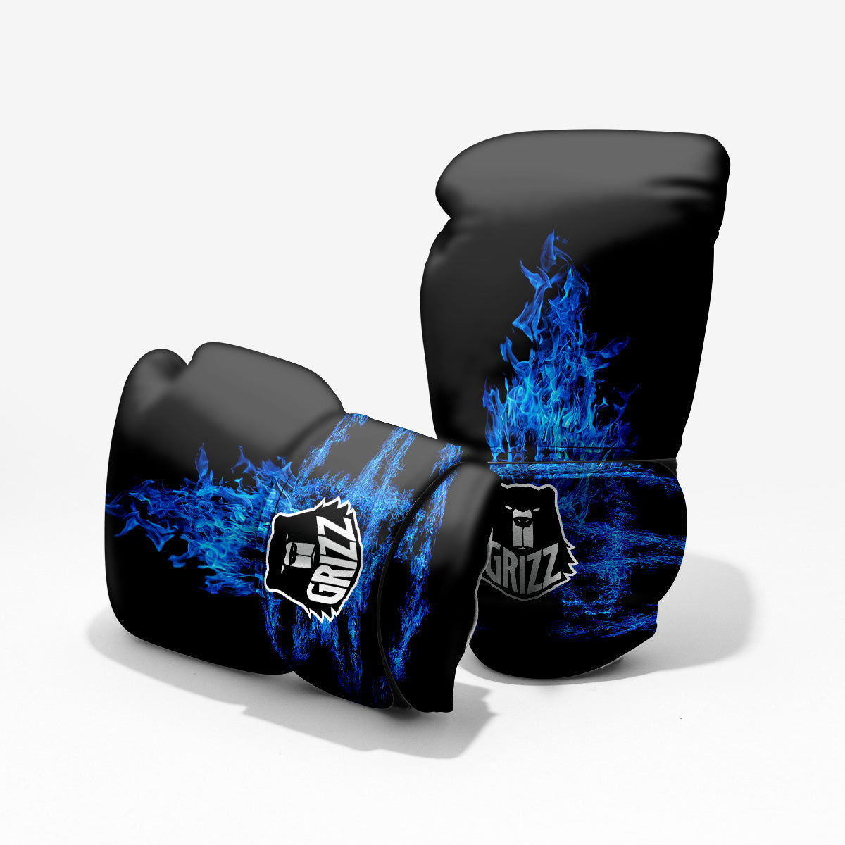 Pentagram Blue Flame Print Pro Boxing Glove