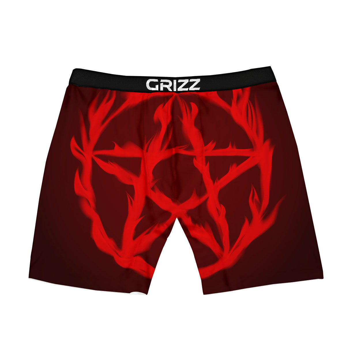 Pentagram Fiery Reversed Print Boxer Briefs-grizzshop