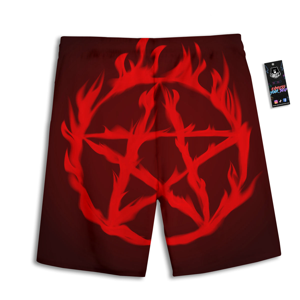 Playing Card King Of Hearts Print Pattern Men's Athletic Shorts