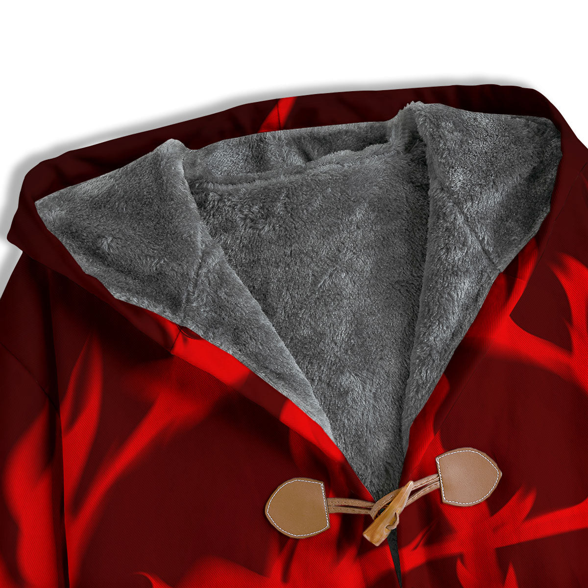 Pentagram Fiery Reversed Print Men's Windbreaker Jacket-grizzshop