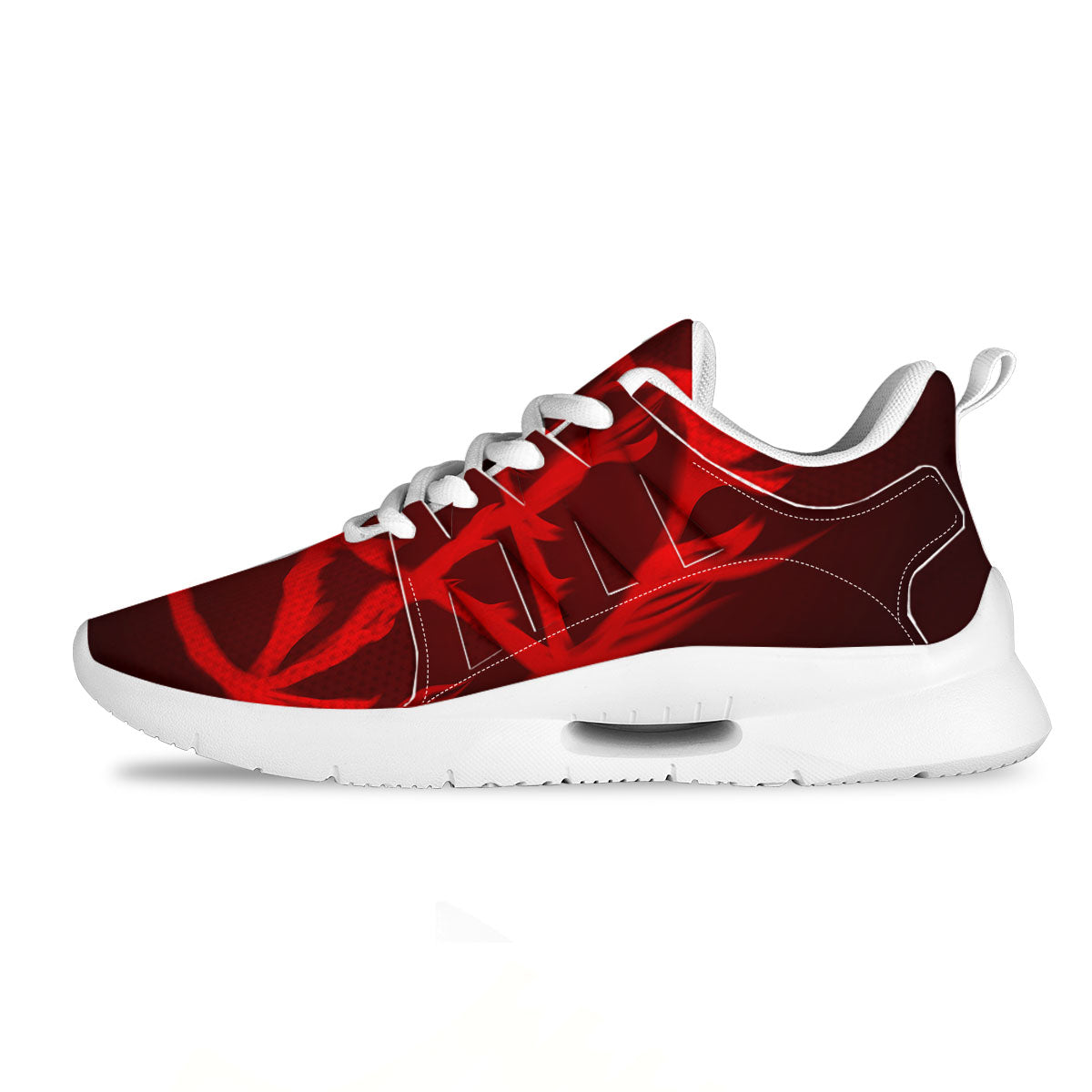 Pentagram Fiery Reversed Print Tennis Shoes-grizzshop