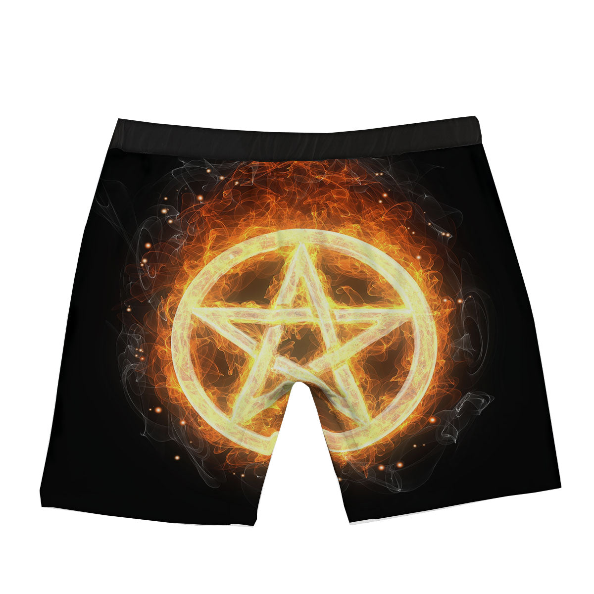 Pentagram Flame Print Boxer Briefs-grizzshop