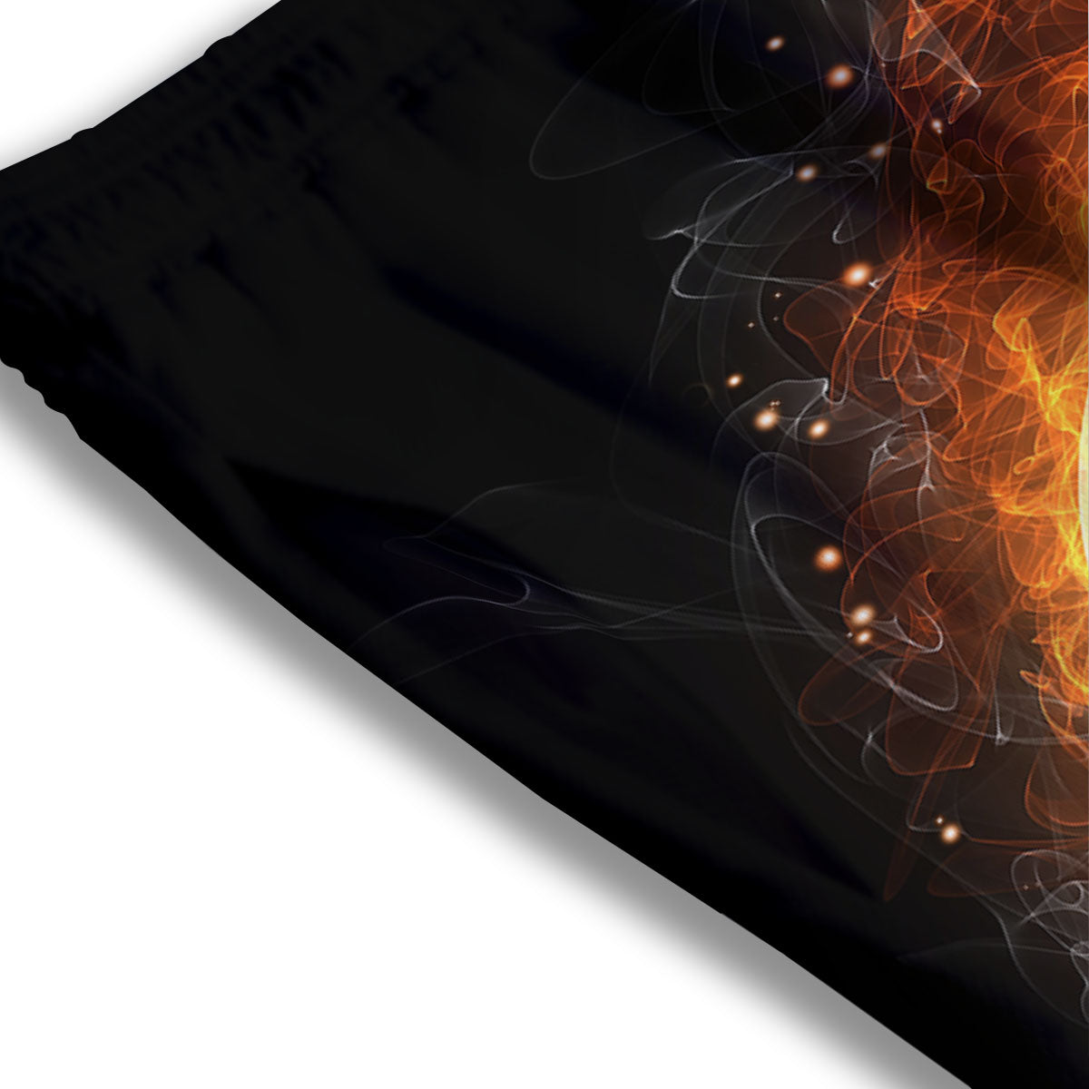 Pentagram Flame Print Mesh Shorts