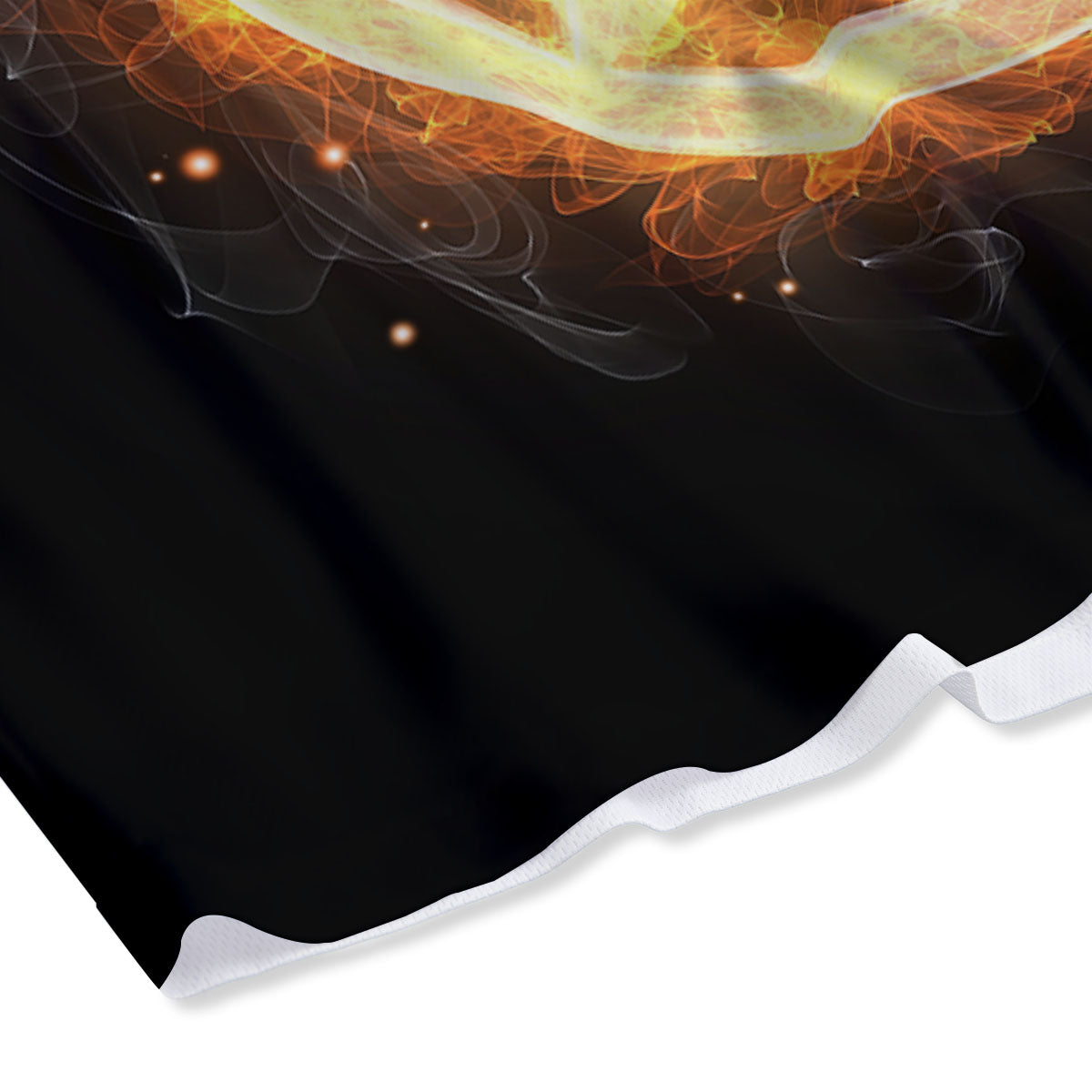 Pentagram Flame Print Mesh Shorts