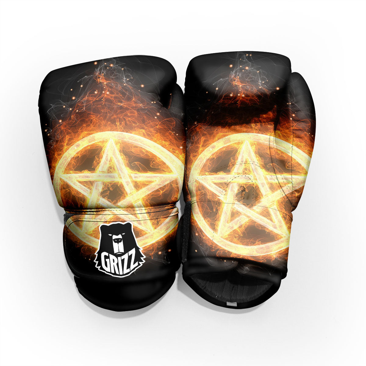 Pentagram Flame Print Pro Boxing Glove